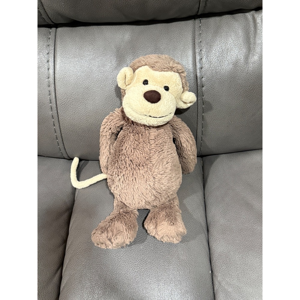 Jellycat Bashful Monkey‎ Brown Cream Shaggy Plush Stuffed Animal JCINC1481